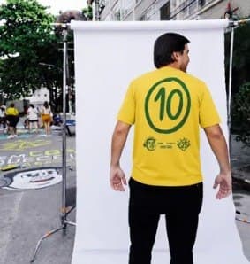 Camisa 10 Amarela Traje Cazétv