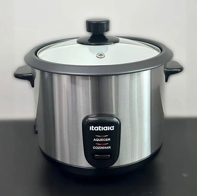 Panela De Arroz Elétrica 10 Xícaras 1.8 Litros Prateado