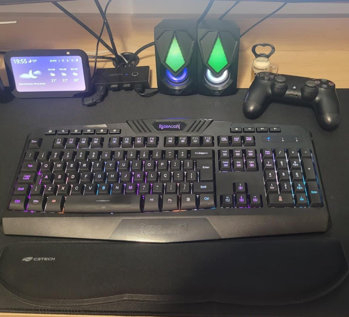Teclado Membrana Gamer Redragon Harpe Wireless