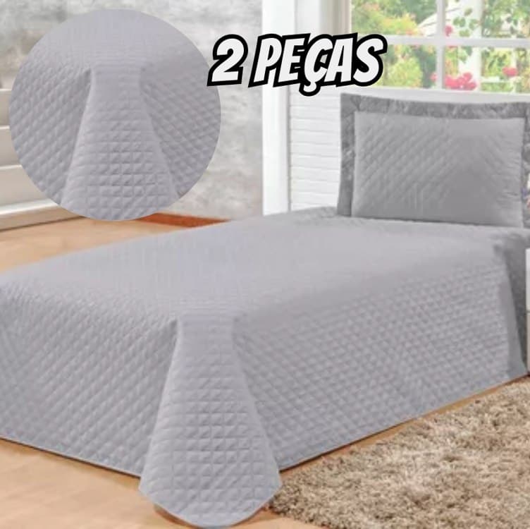 Kit Colcha Cama Box Veneza Solteiro Cobre Leito 2pç Promoção