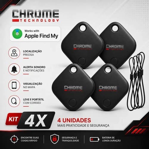 Chaveiro Localizador Smart Tag Kit 4 Compatível com iPhone